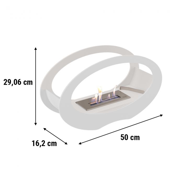 Prostostoječi kamin na bioetanol ECHO TÜV, bel - Image 5