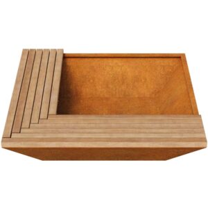 Klop s koritom Corten BASTIDOR 5B