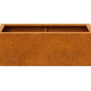 Steel planter bottomless Corten NOFONDO 1