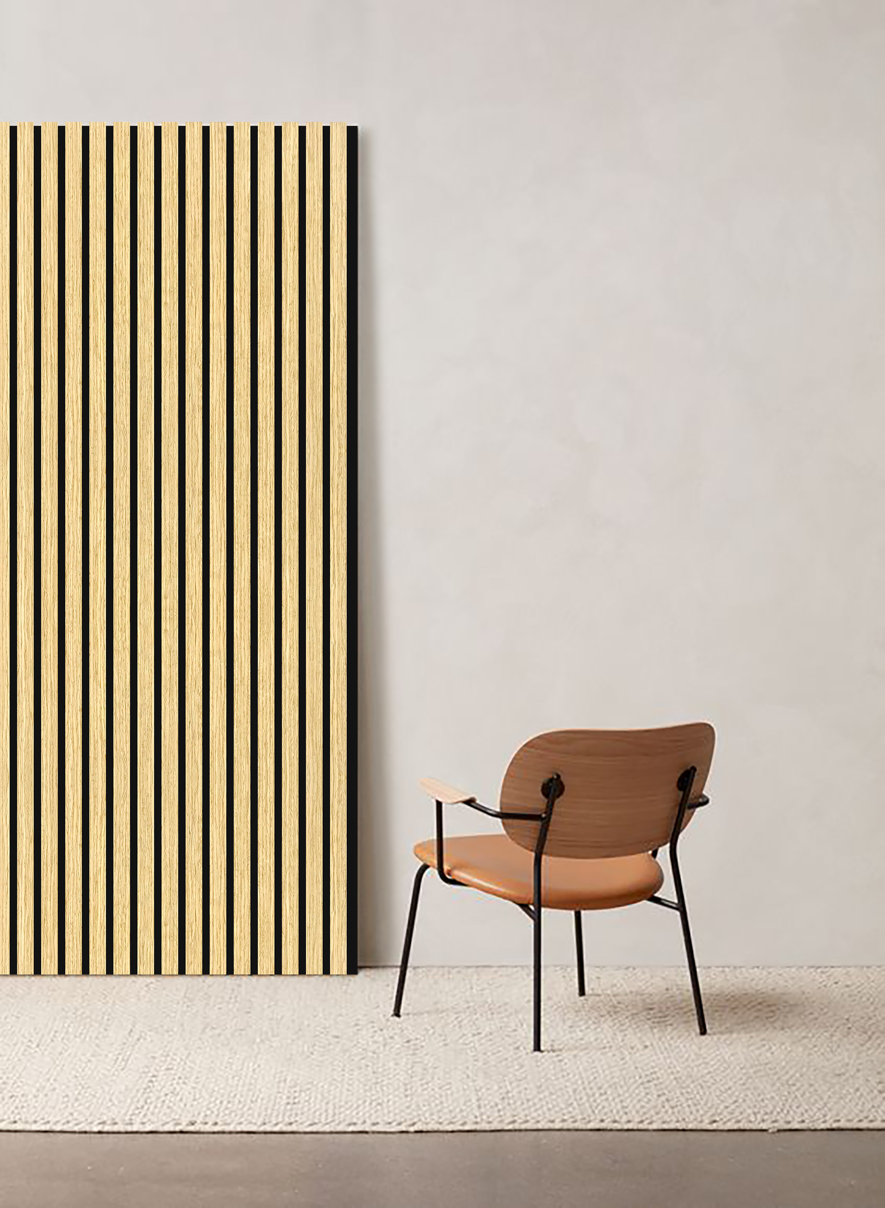 DELUX Akustični leseni paneli 300x60 cm - Hrast - Image 3